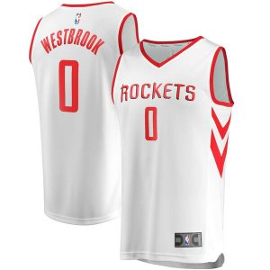 Camiseta Russell Westbrook 0 Houston Rockets Association Edition Blanco Hombre